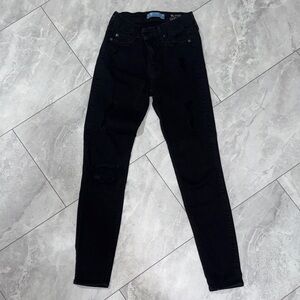 7 For All Mankind Black B(air) Ankle Skinny Jeans